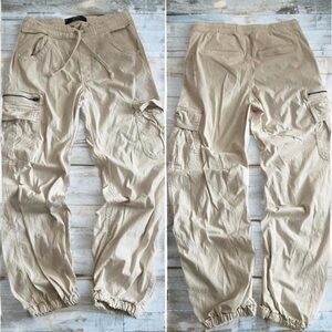 Hollister Beige Cargo Jogger Pants XS